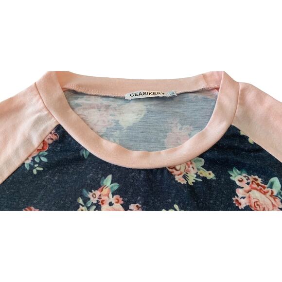 CEASIKERY LONG SLEEVE PULL-ON TOP, WOMENS, L, MULTICOLORED, RAGLAN SLEEVES - Picture 7 of 11